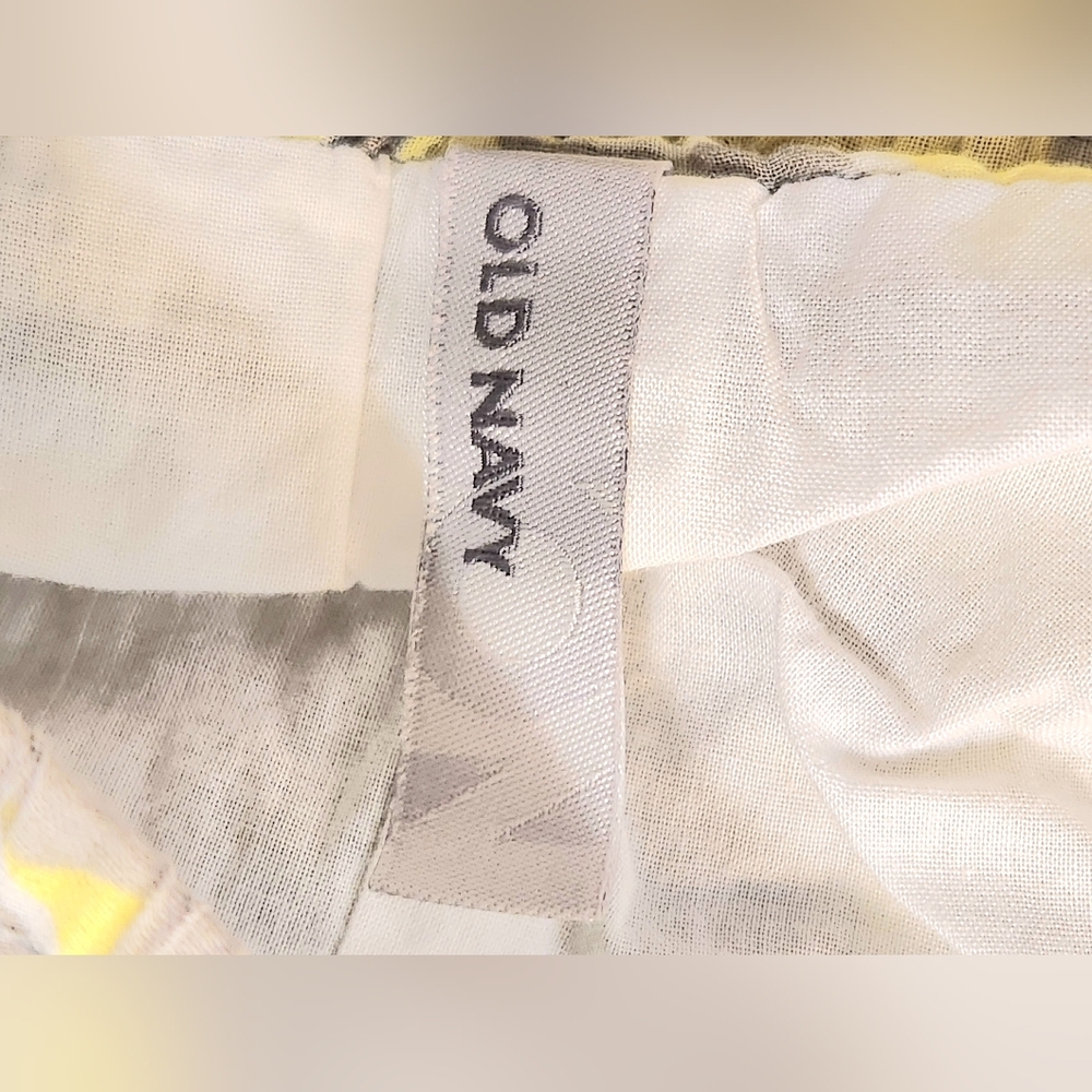 Y2K Old Navy Floral Skirt Small Yellow Gray Flowy Boho A-Line Summer - Picture 5 of 8